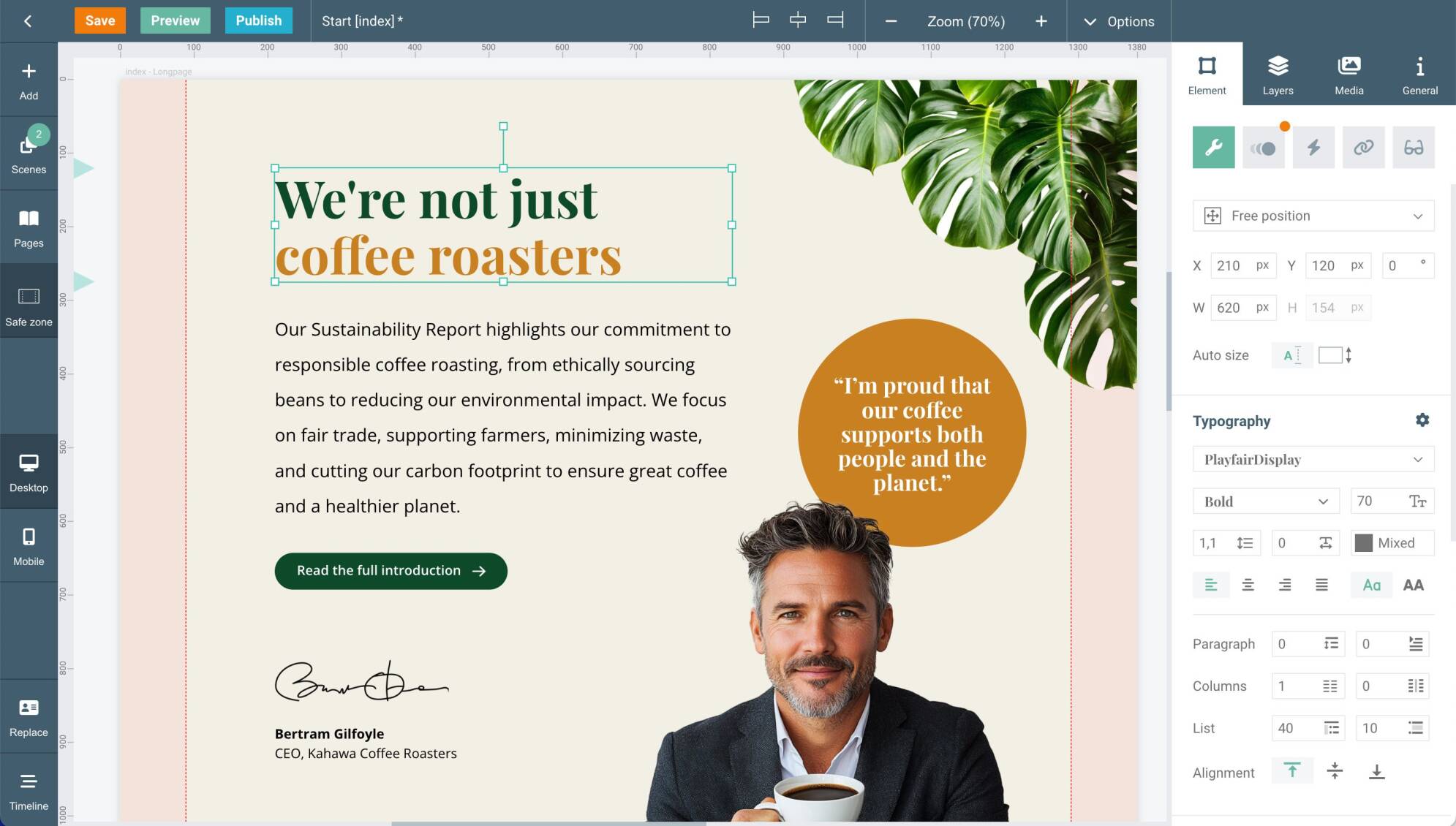 Example of Maglr Pro editor