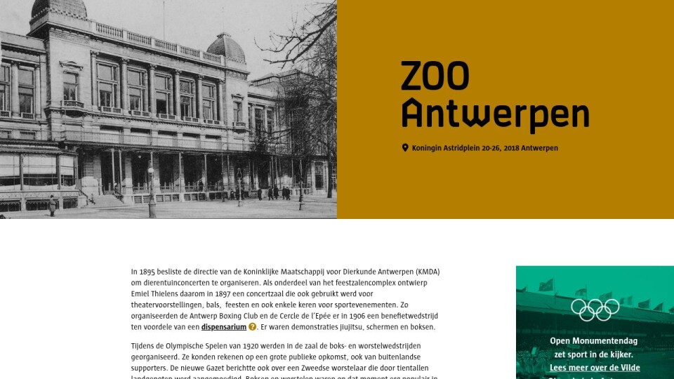 ZOO Open Monumentendag 2020 ZOO Open Monumentendag 2020