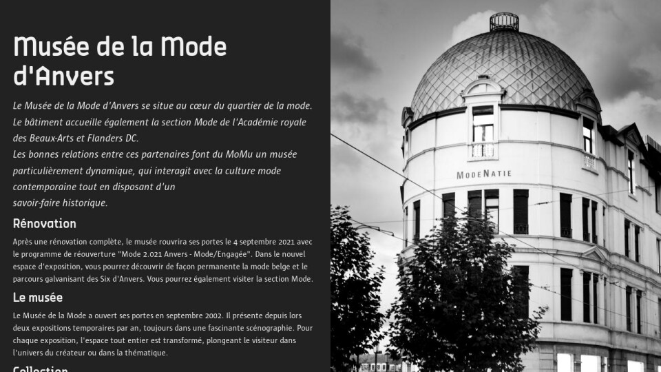 Musée de la Mode d'Anvers - Dressed by Antwerp FR