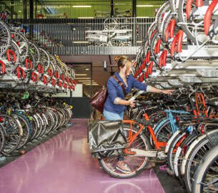 referentiebeeld van een fiets parkeergarage