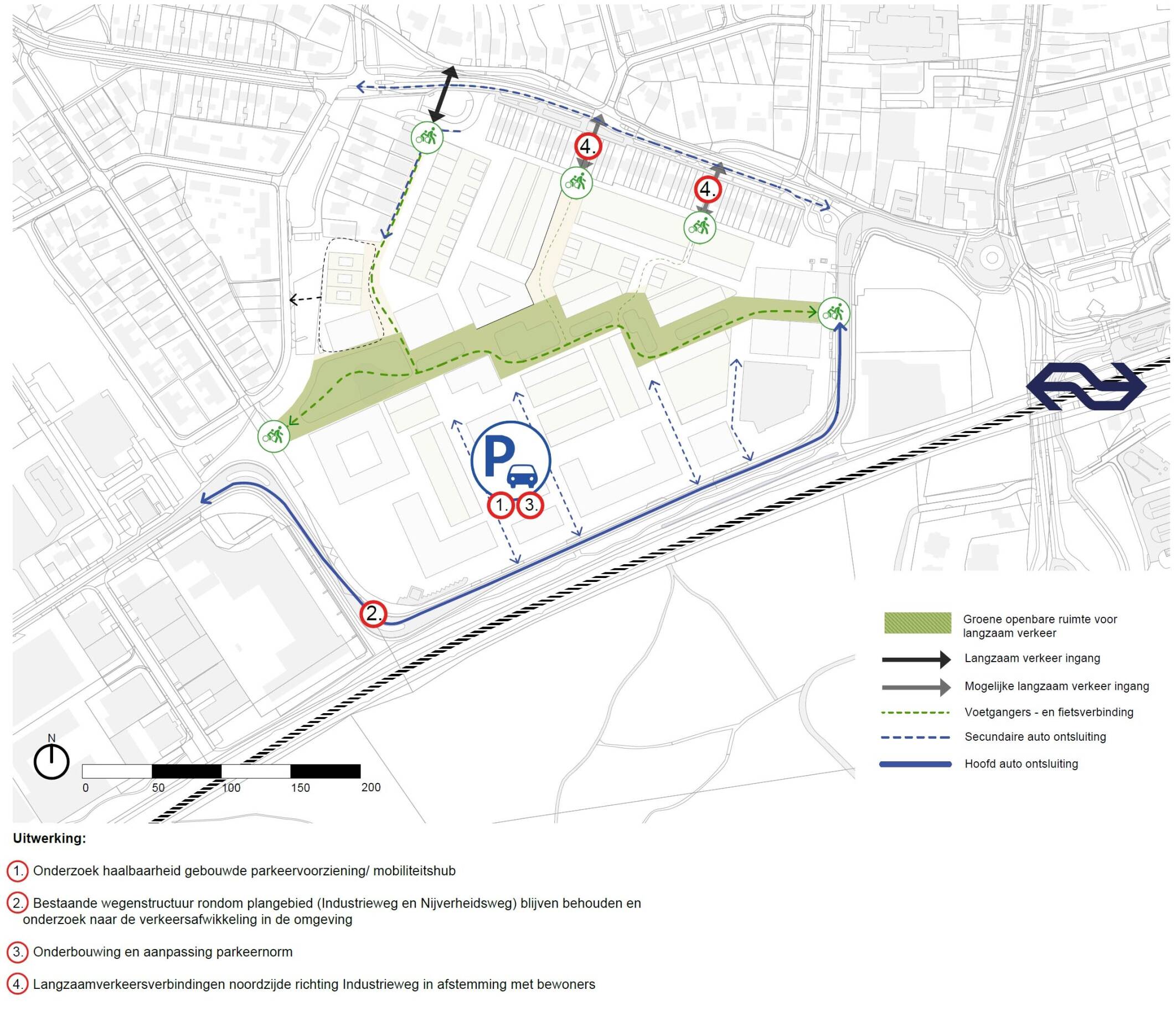 Kaart van de mobiliteitsvisie
