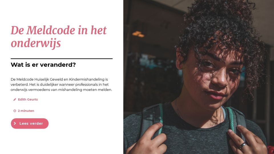 Meldcode De Meldcode in het onderwijs - Veilig met de meldcode
