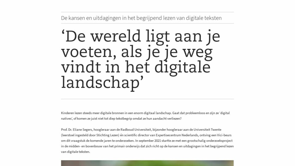 De wereld ligt aan je voeten, als je je weg vindt in het digitale