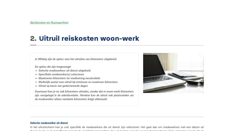 Uitruil reiskosten woonwerk Reiskosten en thuiswerken