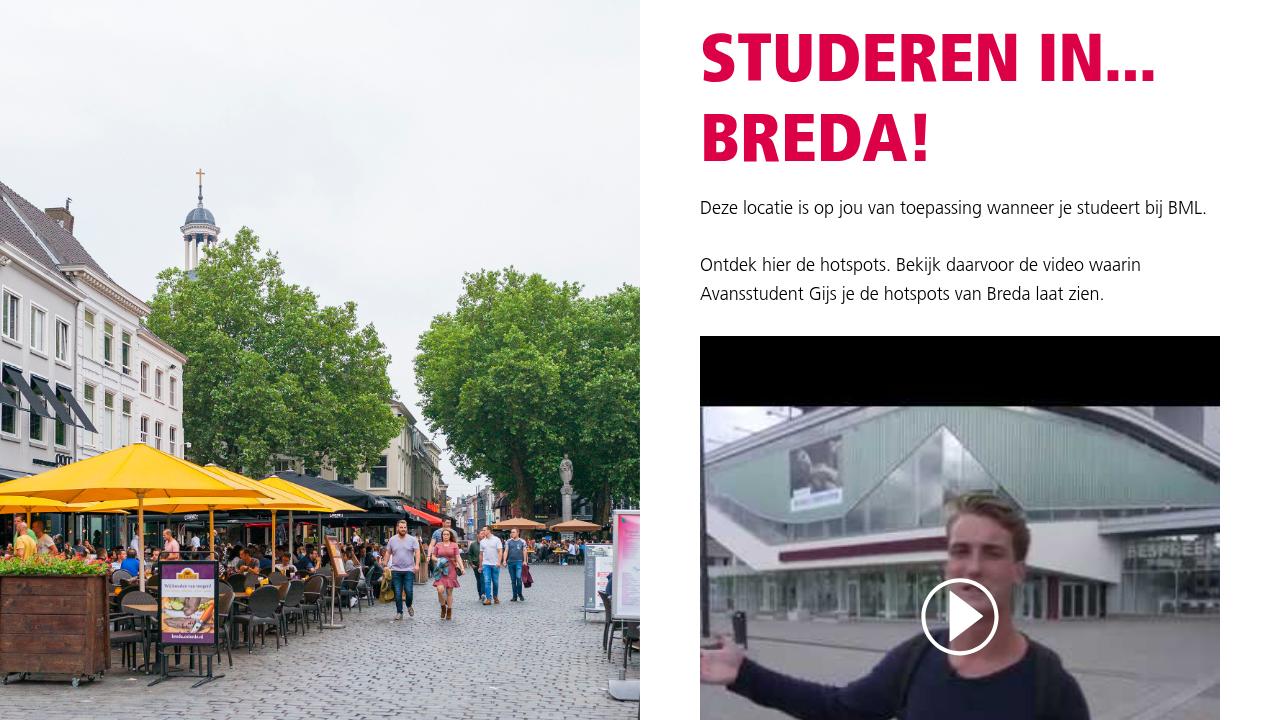DÉ HOTSPOTS VAN BREDA - STUDEREN BIJ DE OPLEIDING BIOLOGIE EN MEDISCH