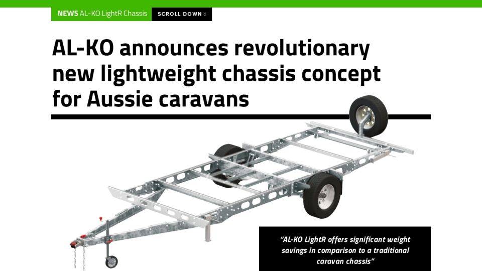 ALKO announces revolutionary new chassis concept RV Daily Issue 040