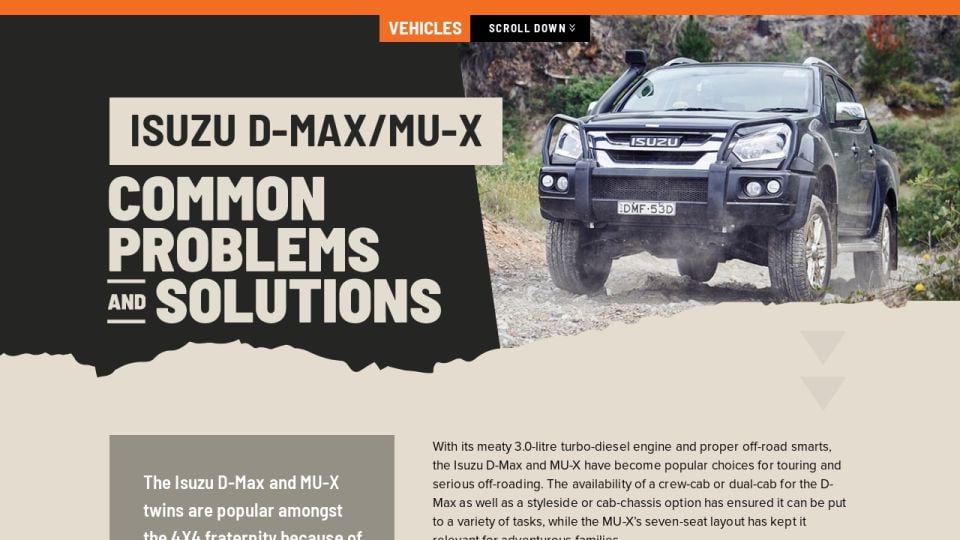 Isuzu D Max Mu X Common Problems And