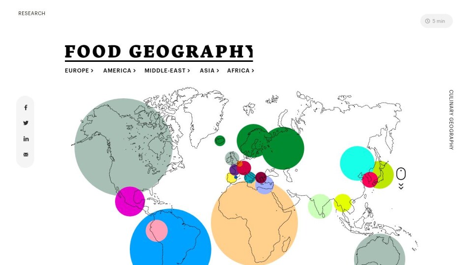 Research - Culinary geography [Food Inspiration magazine international 