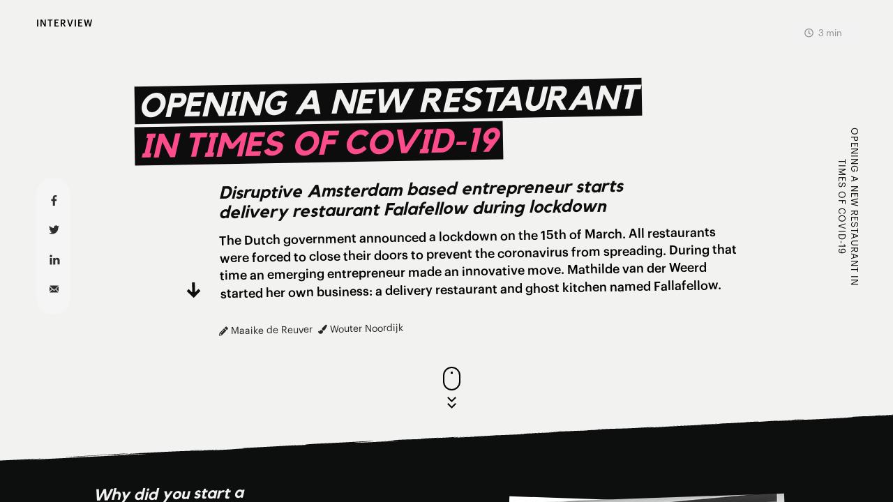 Opening a new restaurant in times of COVID-19 - INT53 Emerging players ...