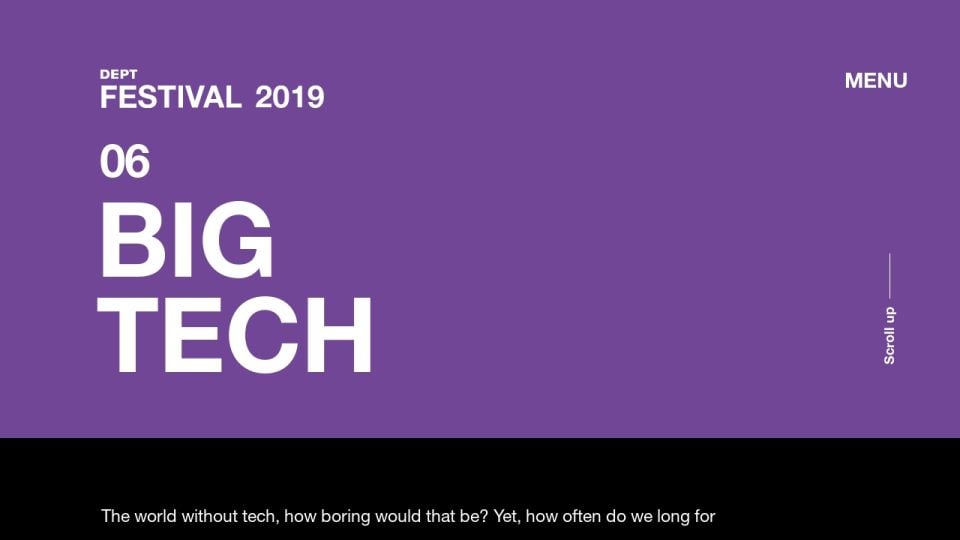 Big tech DEPT Festival 2019