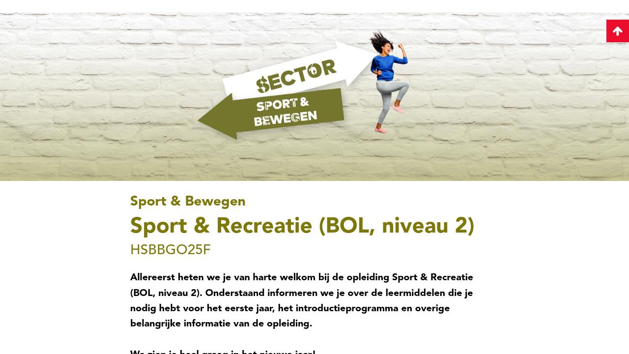 Sport & Bewegen - Sport & Recreatie BOL n2 - Welkom bij MBO College