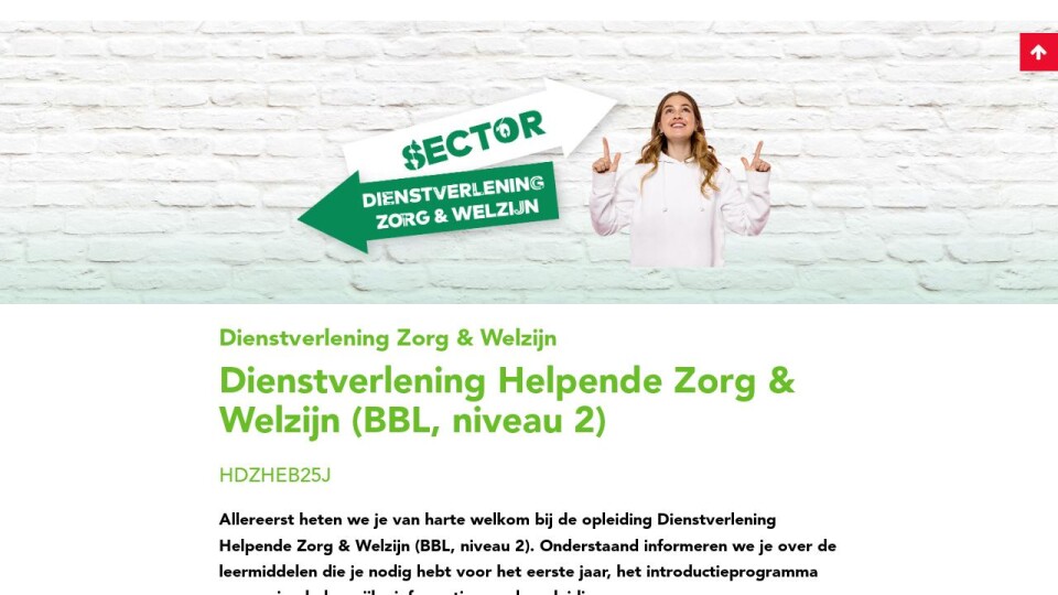 Dienstverlening Zorg & Welzijn - Dienstverlening Helpende Z&W BBL ...