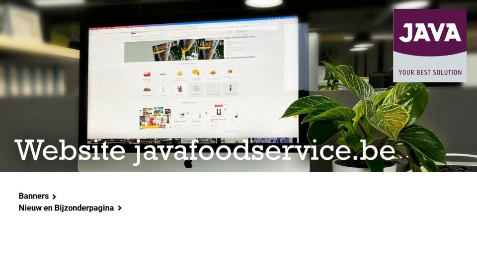 Website JAVA Foodservice België - Samenwerkingsmogelijkheden 2024