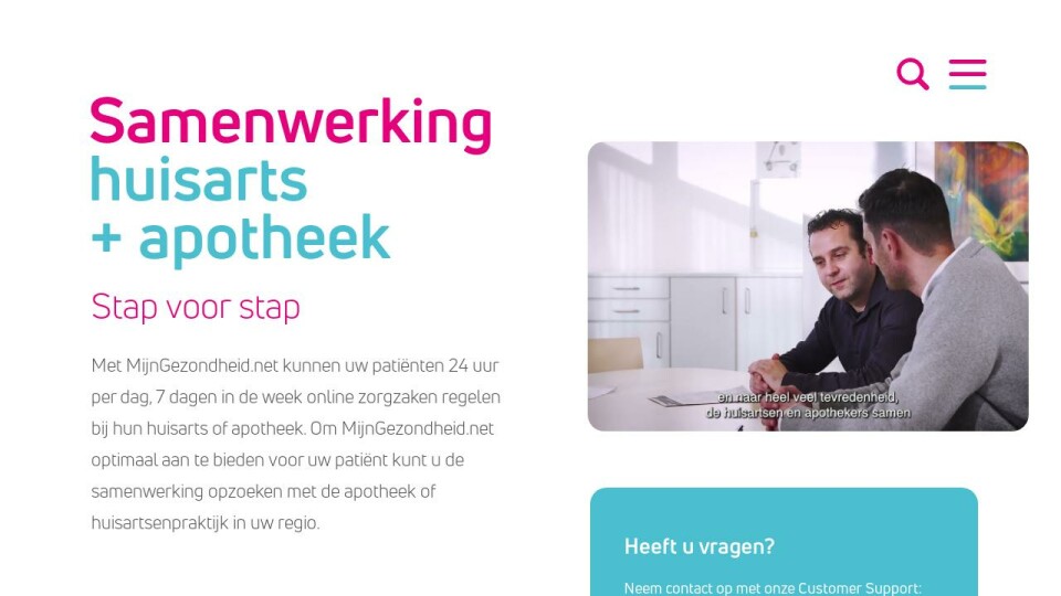 Samenwerking Huisarts Apotheek - E-Help