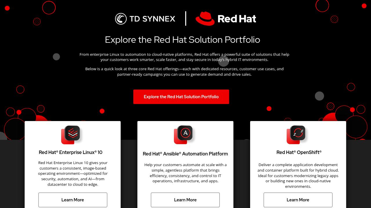 Explore the Red Hat Solution Portfolio - TD SYNNEX Red Hat Partner ...