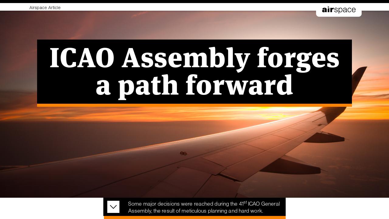 ICAO Assembly forges a path forward - CANSO Airspace 55, 2022