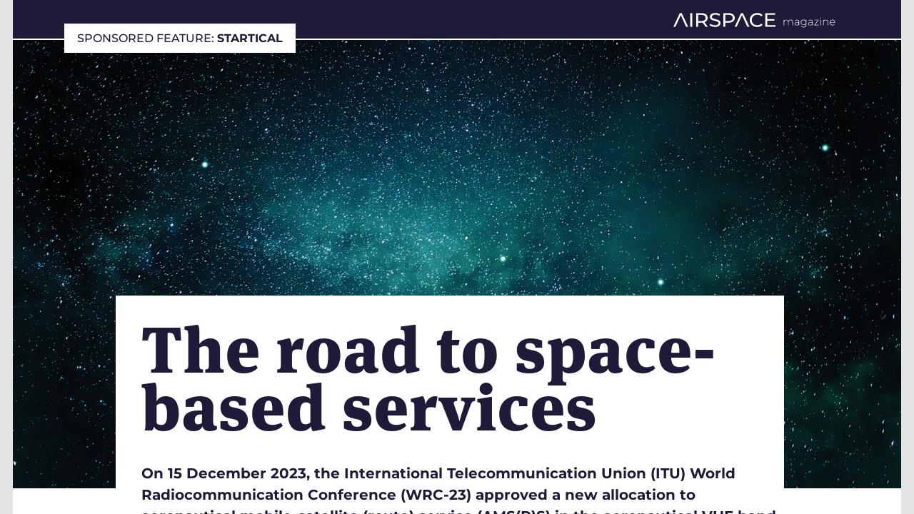 The road to space-based services - CANSO Airspace Magazine 60, 2024