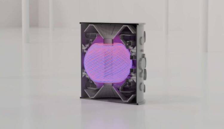 Animated image of the inside of a tokamak