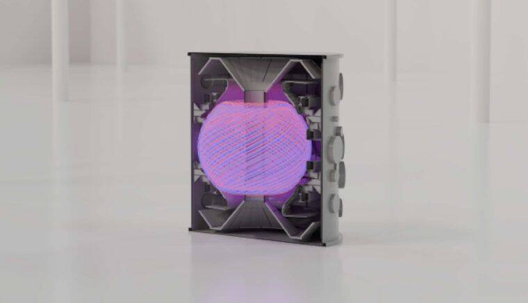 Animated image of the inside of a tokamak