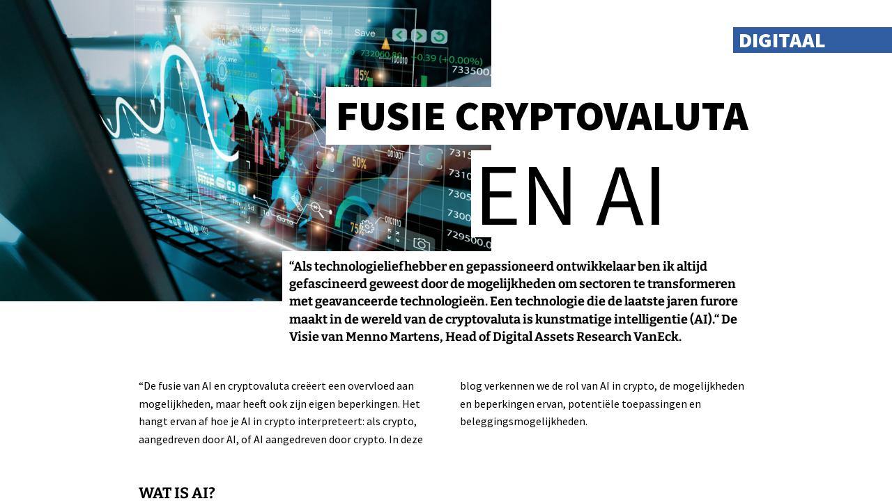 digitaal | Fusie cryptovaluta en AI - eAsset, mei 2023