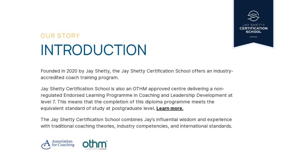 Introduction Pathway Jay Shetty Certification School Brochure Introduction Pathway Jay Shetty Certification School Brochure