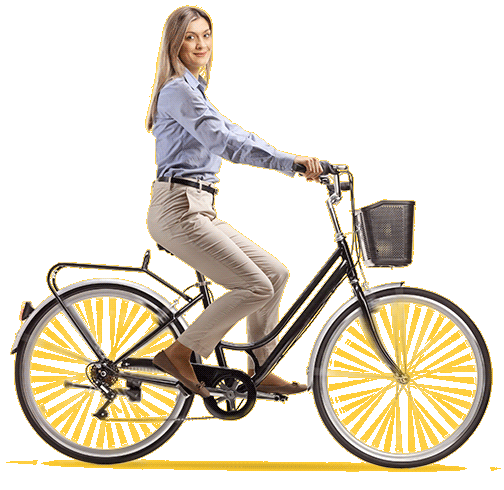 meisje fiets