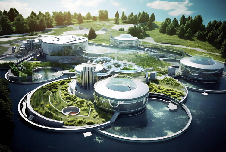 Foto van de PACAS installatie van rwzi Dinther