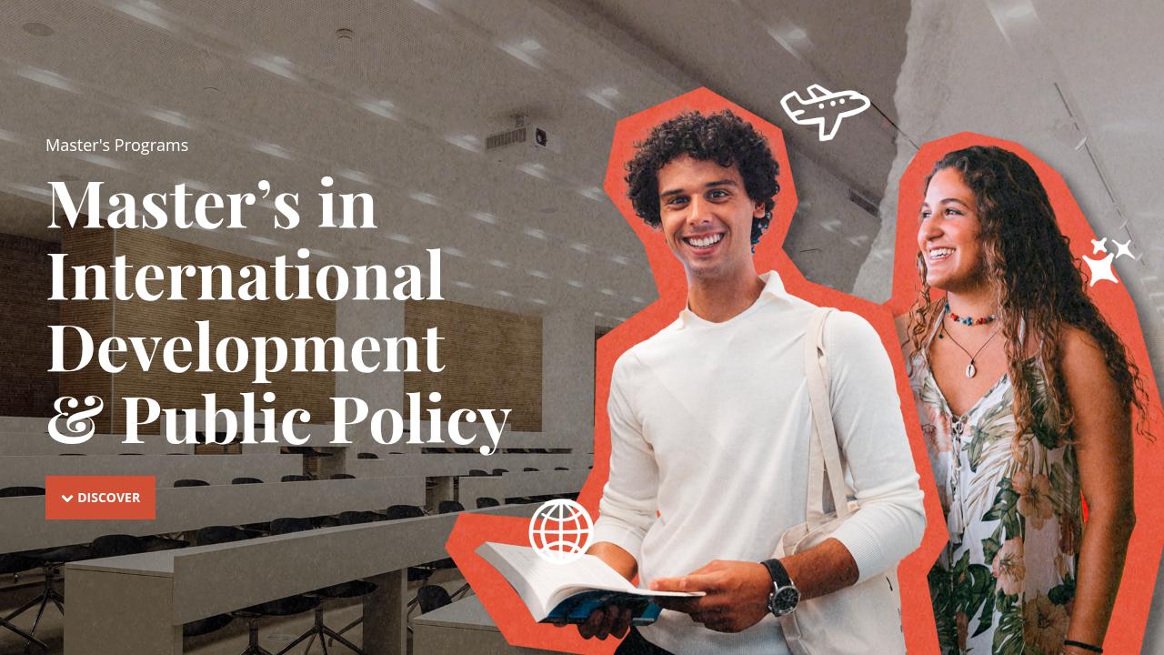 Master’s in International Development & Public Policy - MSc-IDPP