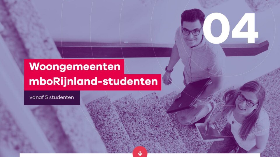 Woongemeenten mboRijnlandstudenten Regioscan