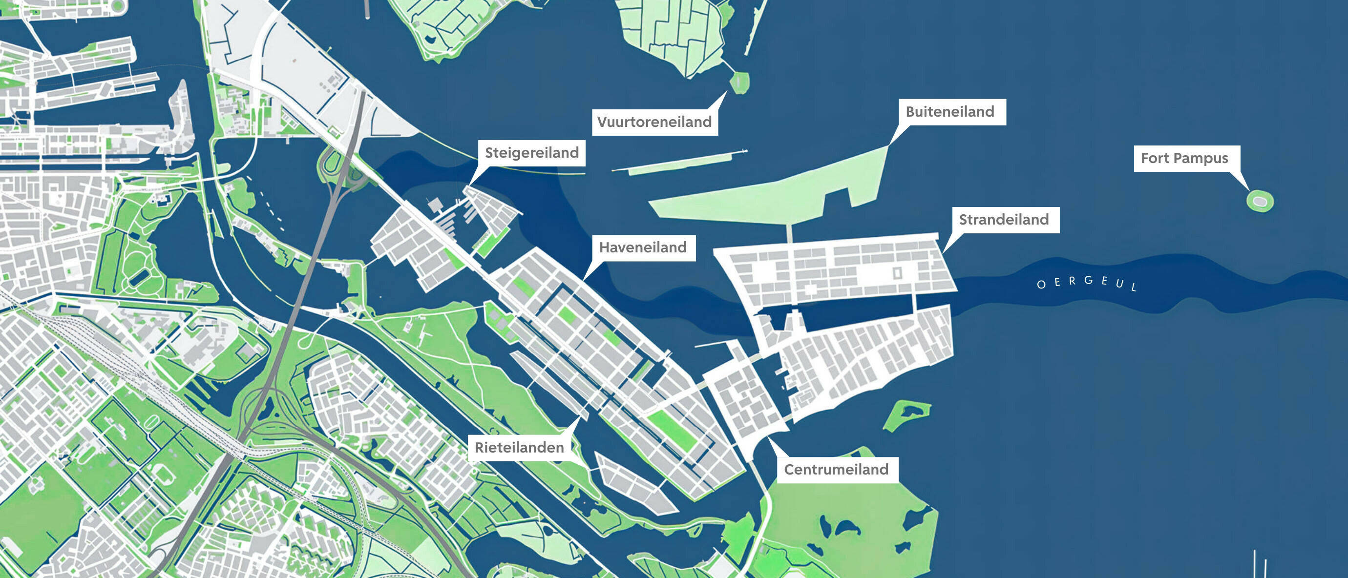 map of IJburg showing all islands