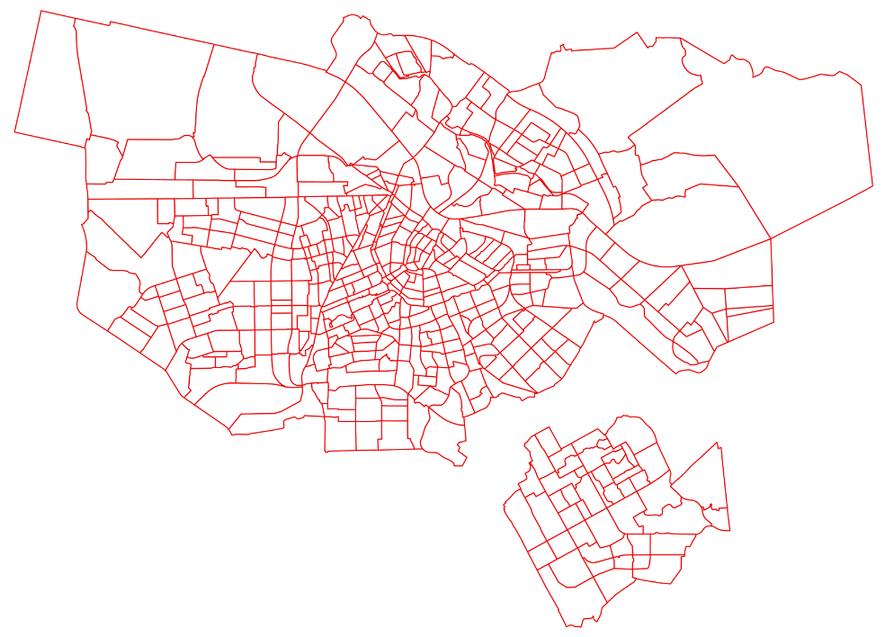 plattegrond amsterdam met de buurten