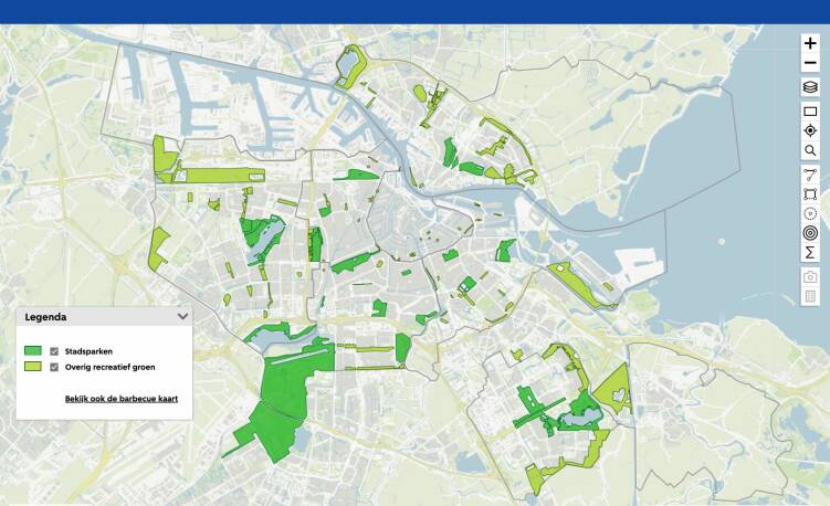 Groenkaart van Amsterdam