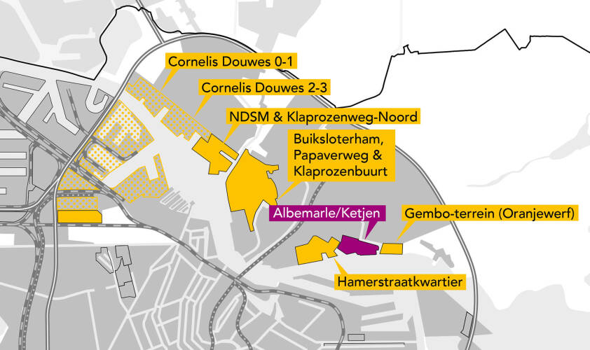Bedrijventerreinen in Amsterdam Noord