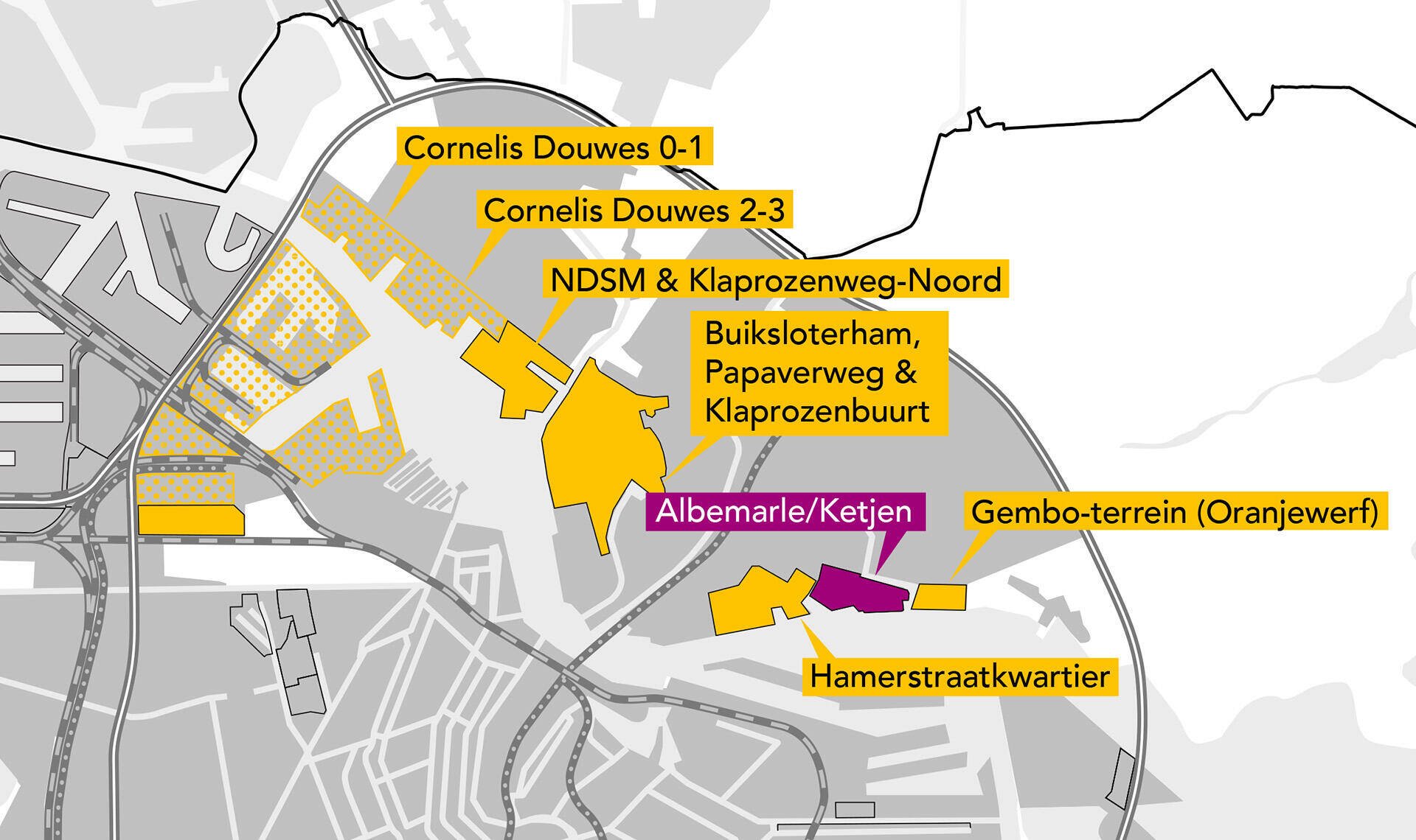 Bedrijventerreinen in Amsterdam Noord
