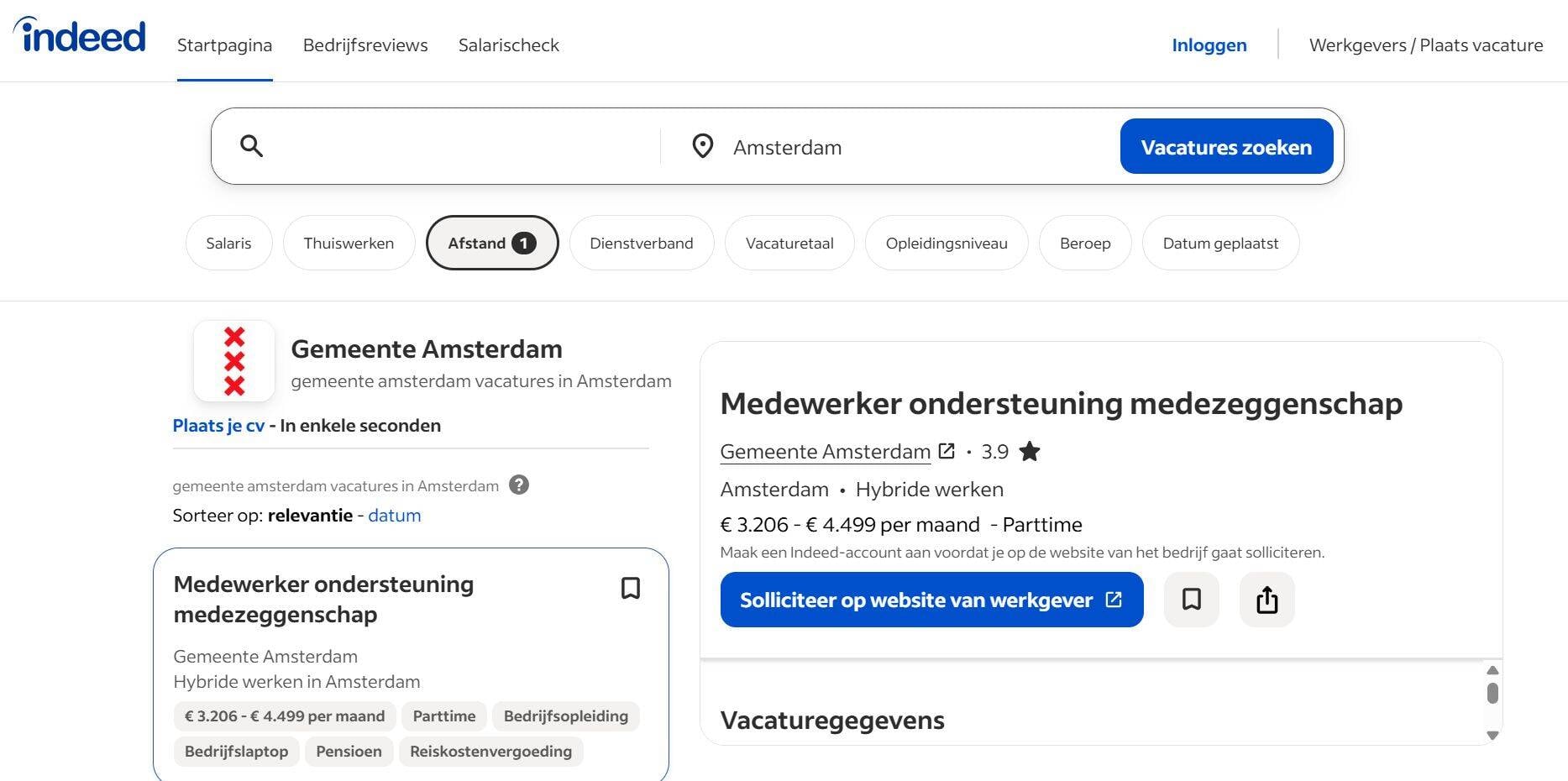 Foto van de inhoudsopgave van het magazine Allemaal voor Amsterdam