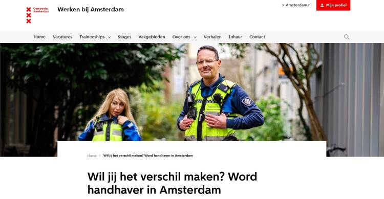 Foto van de inhoudsopgave van het magazine Allemaal voor Amsterdam