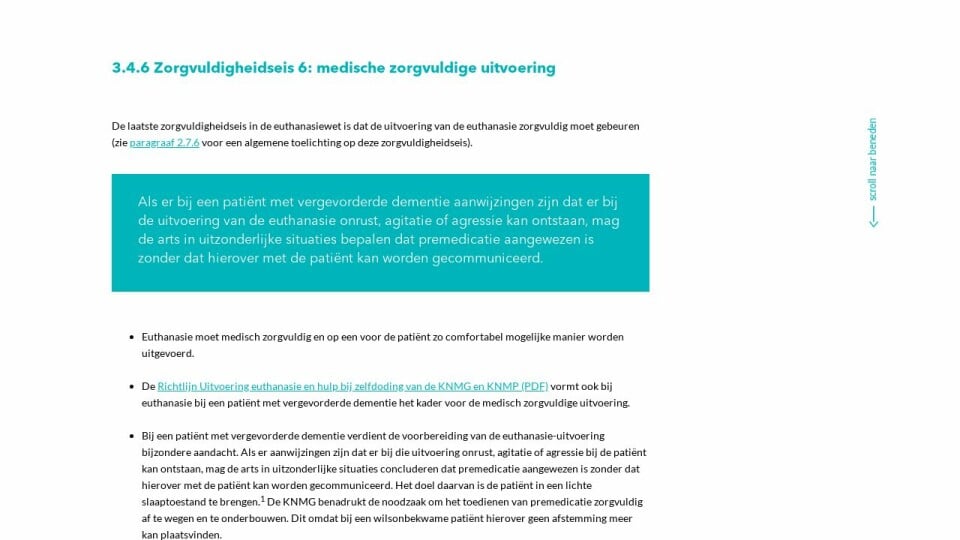 Zorgvuldigheidseis 6 Medische Zorgvuldige Uitvoering Knmg Standpunt Levenseinde