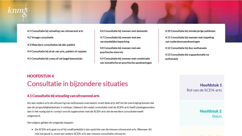 Hoofdstuk 4 Consultatie In Bijzondere Situaties Knmg Richtlijn Voor Scen Artsen