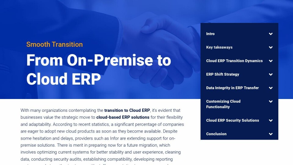 Smooth Transition From On Premise To Cloud Erp Rsult S Ultimate Smooth Transition From On Premise To Cloud Erp Rsult S Ultimate