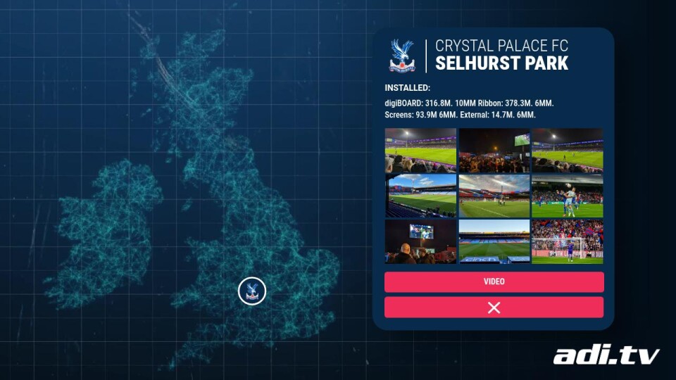Crystal palace stadium installation map