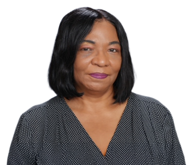 A woman smiling at a camera.