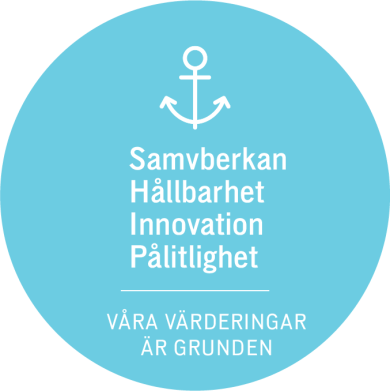 Samverkan, hållbarhet, innovation och pålitlighet.