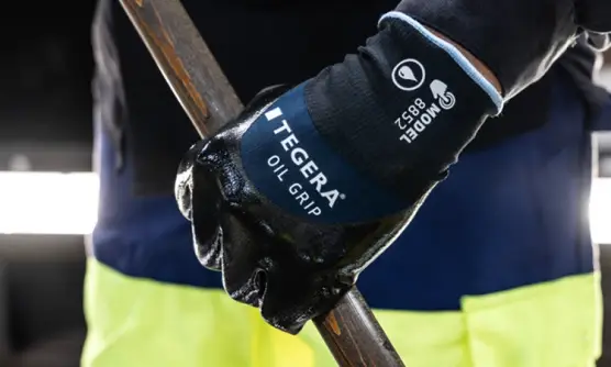 Flygbild över kombiterminalen i Hallsberg.