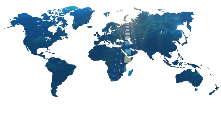 Illustrated map of the world.