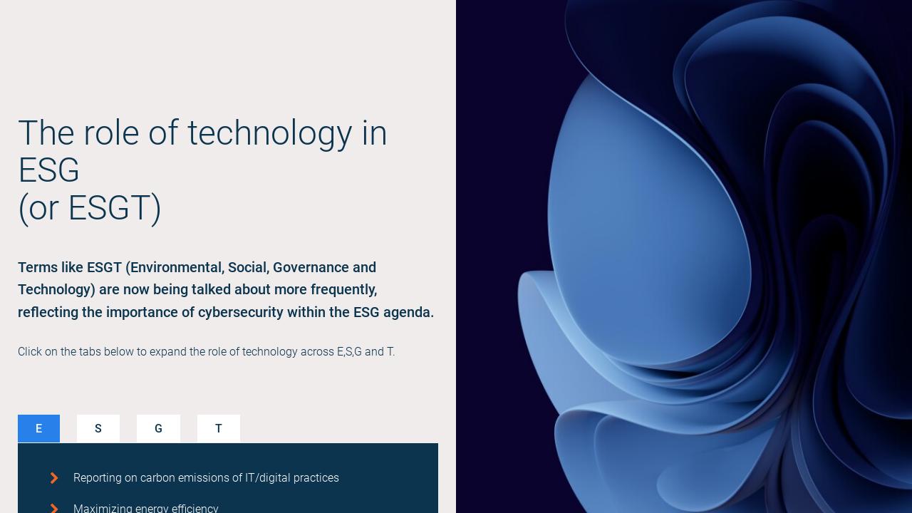 The role of technology in ESG - Cybersecurity and ESG