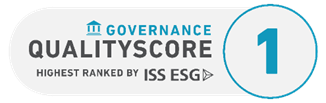 ISS Governance qualityscore of '1' badge