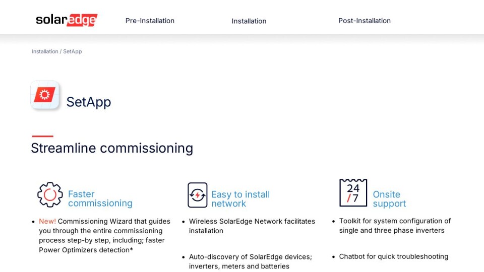 SetApp - SolarEdge Software Suite