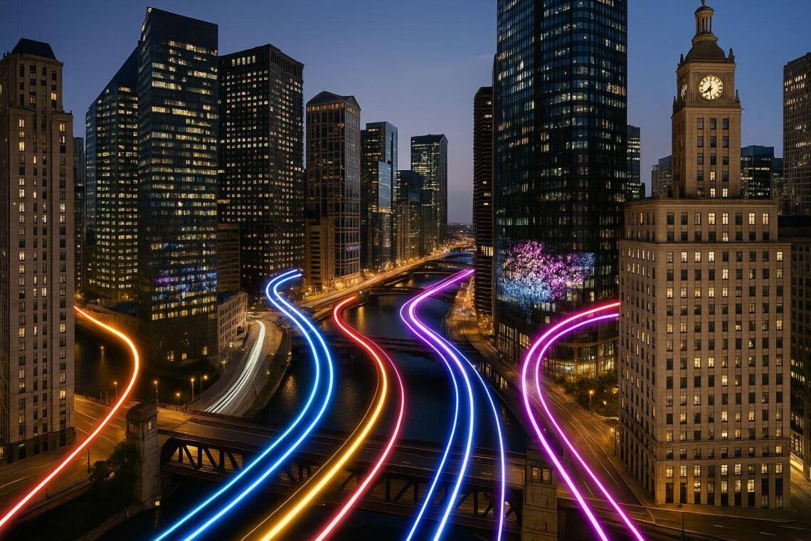 City with highlights