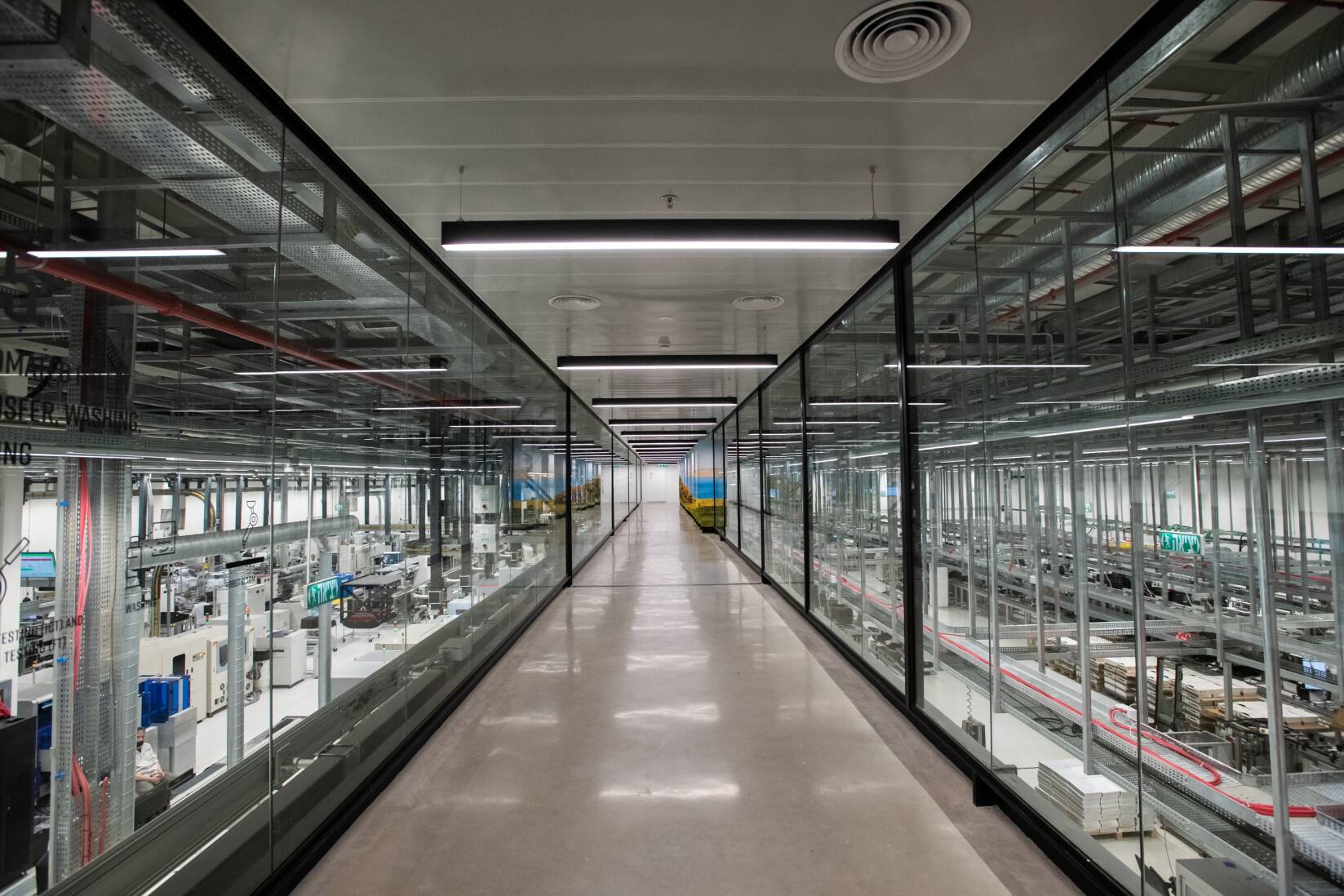 Hallway at Sella 1 factory