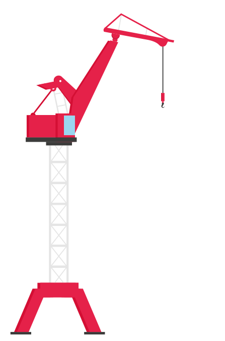 Illustratie van een hijskraan